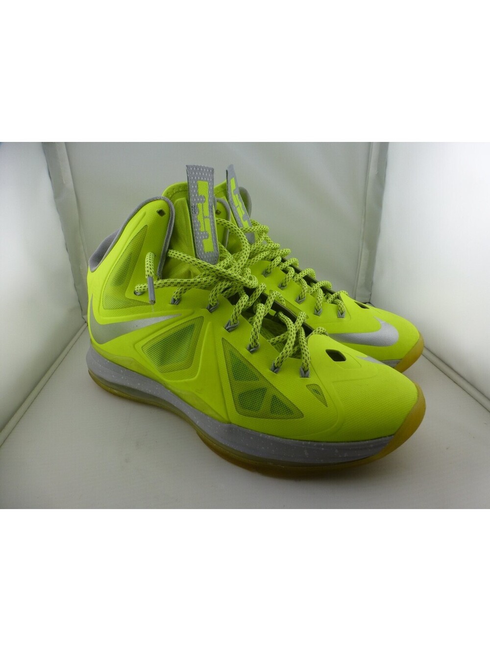 Nike LeBron X 10 PS Elite "Volt" Basketball Shoes Men's US 9.5 EUR 43 - M22